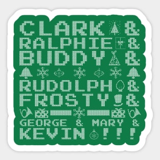 Christmas Movies All-Stars Ugly Sweater Sticker